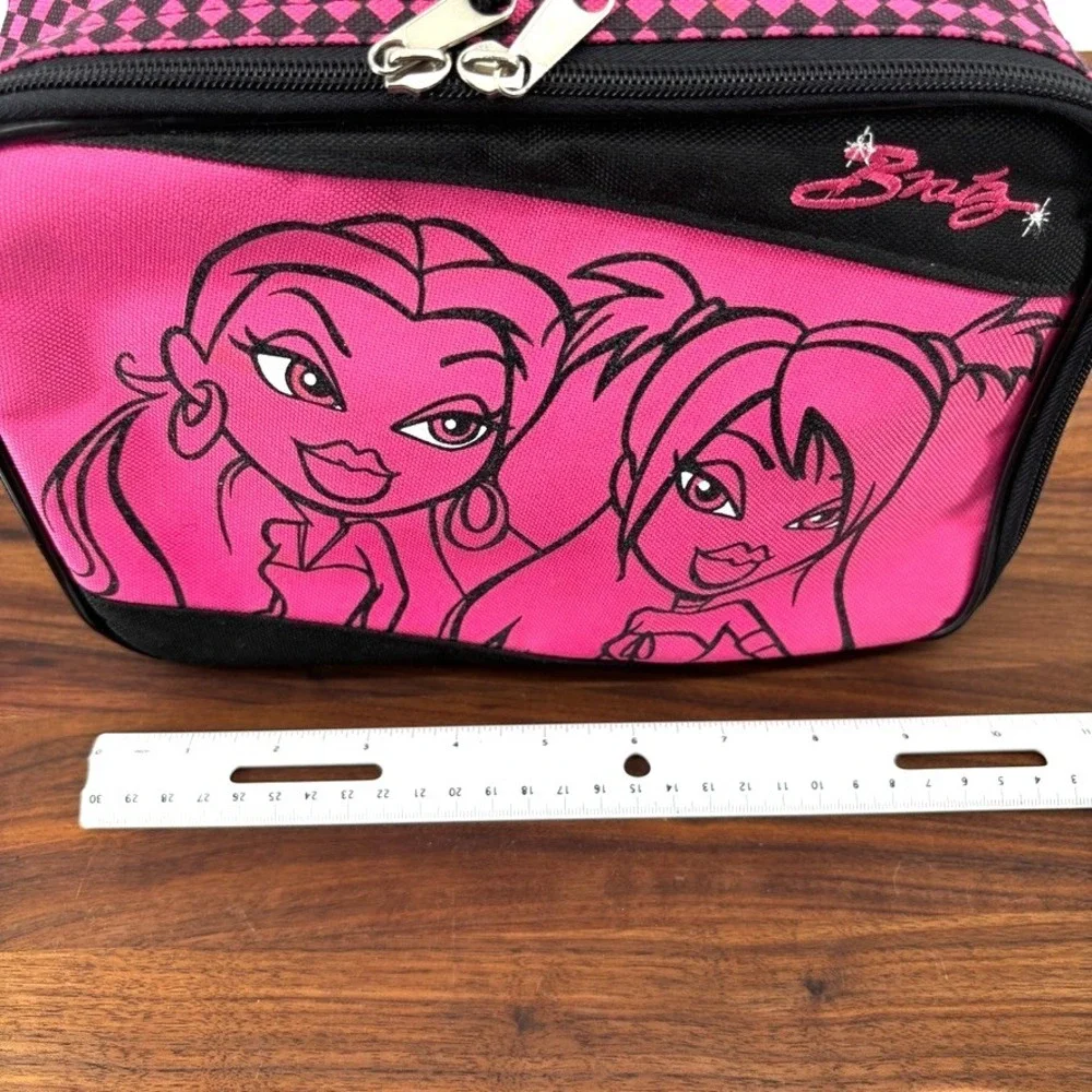 Y2K Bratz Insulated Lunch Bag Pink Black Cooler Tote MGA 2004 Retro Collectible
